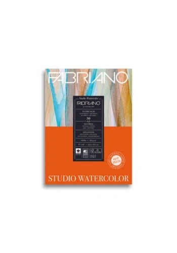 Fabriano Studio Watercolor Sulu Boya Defteri Blok Sıcak Baskı - Düz Doku 300 gr. 23x31 cm. 50 yaprak