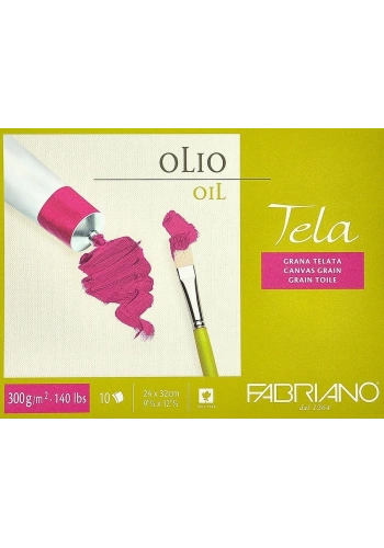 Fabriano Tela Kanvas Dokulu Yağlı Boya Blok 300gr 24x32 10 Yaprak
