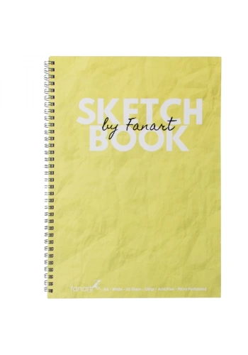 Fanart Academy Sketch Book 120 GR Spiralli 50 YP A4 Sarı 8674