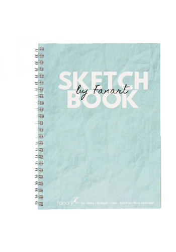 Fanart Academy Sketch Book 120 GR Spiralli 50 YP A5 Turkuaz 8671