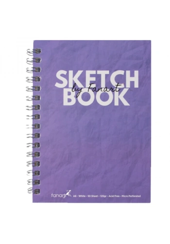 Fanart Academy Sketch Book 120 GR Spiralli 50 YP A6 Mor 8672