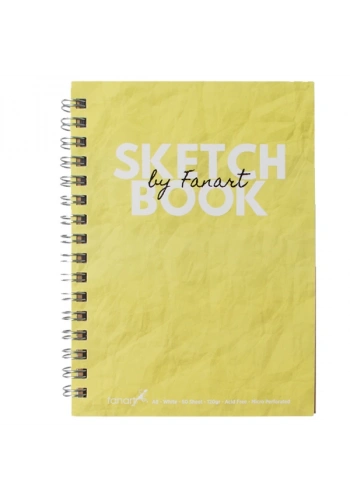 Fanart Academy Sketch Book 120 GR Spiralli 50 YP A6 Sarı 8674