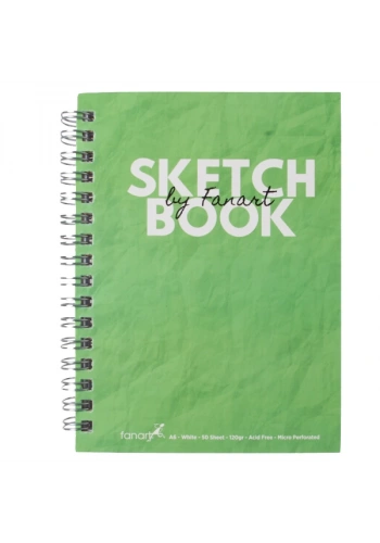 Fanart Academy Sketch Book 120 GR Spiralli 50 YP A6 Yeşil 8673
