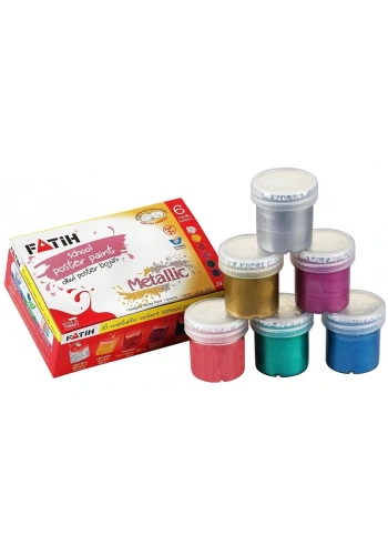 Fatih Guaj Boyası Metalik 6 Renk (6*25=150ml)