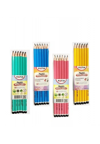 Fatih Mercanlı Kurşun Kalem Pastel Renkler 12 Adet