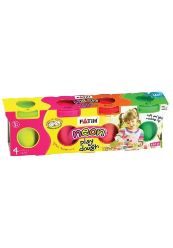 Fatih Oyun Hamuru 4 Renk (Neon) (4*130=520gr)