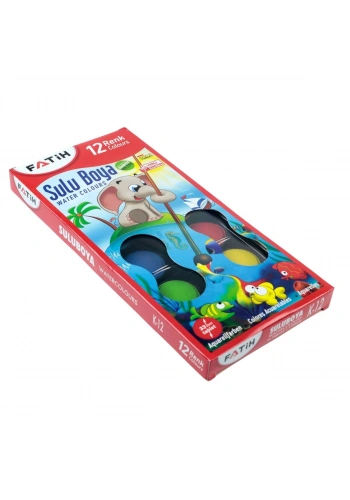 Fatih Sulu Boya Seti 12li 33mm Fırça Hediyeli