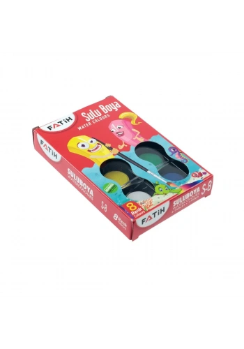 Fatih Sulu Boya Seti 8li Fırça Hediyeli S-8