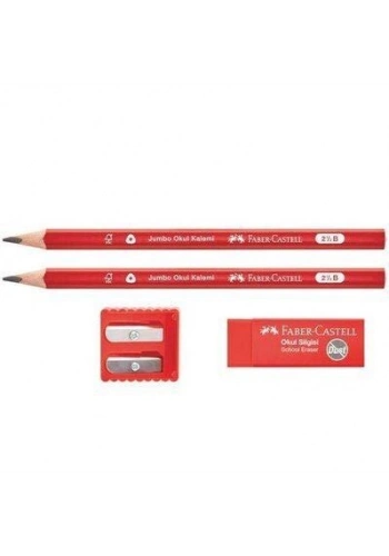 FC Okul Jumbo Üçgen Kurşun Kalem Seti (2 Kurşun Kalem + Silgi + Kalemtıraş) (5244000025)