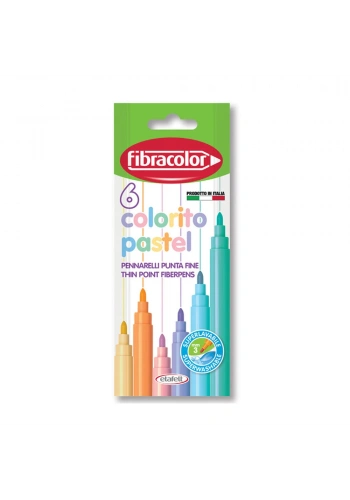 Fibracolor Colorito Pastel 6 Renk Keçeli Kalem