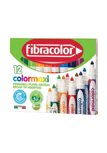 Fibracolor Colormaxi Jumbo Keçeli Kalem 12 Renk