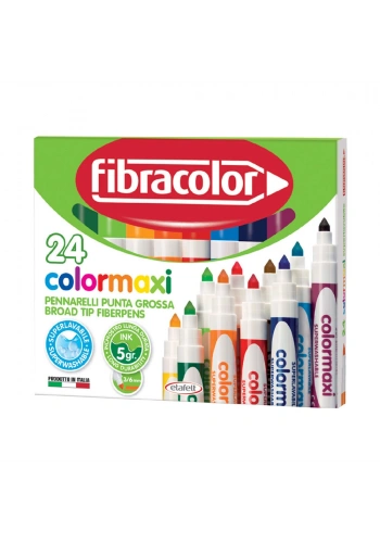 Fibracolor Colormaxi Jumbo Keçeli Kalem 24 Renk