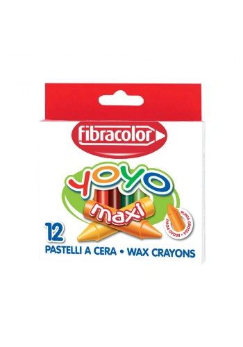 Fibracolor Yoyo Maxi Boy Mumlu Pastel Kalem 12 Renk