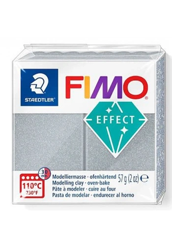 Fimo 8010-81 Modelleme Kili Effect Metalik Gümüş 57gr