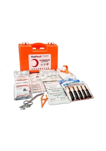 FirstPlus İlk Yardım Seti İş Yeri Turuncu Çantalı ve Duvar Monte Aparatlı - FP04.101