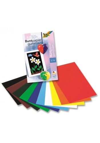 Folia Glanzpapier Parlak Elişi Kağıdı 10 Renk 18.5x29.5 cm.