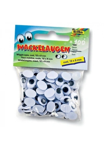 Folia Oval Oynar Göz 12x9 mm 100lü Paket