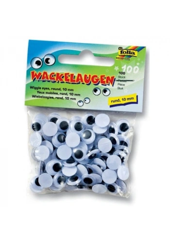 Folia Yuvarlak Oynar Göz 10 mm 100lü Paket