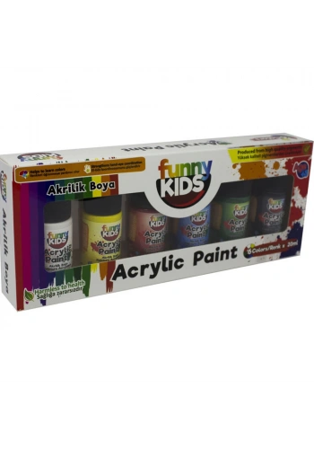 Funny Kids Akrilik 20 ML 6 Lı Set 1900