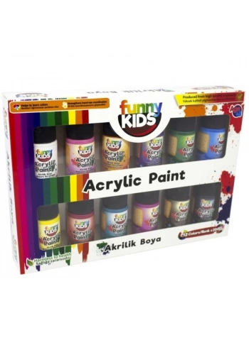 Funny Kids Akrilik Boya 12 Li Set 20 ML