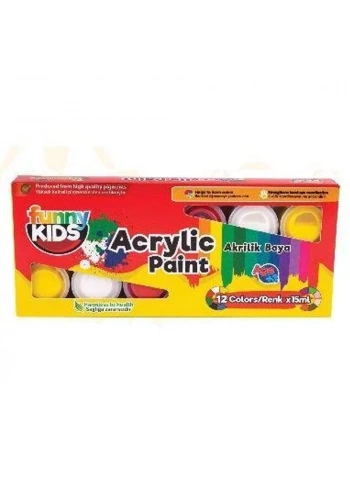 Funny Kids Akrilik Boya 15 ML 12 Li Set 3150