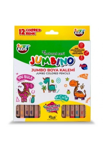 Funny Kids Jumbo Kuru Boya 12Li (FNNY-19841)