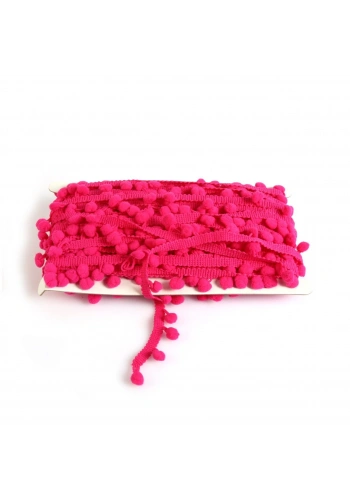 Fuşya Ponpon Şerit