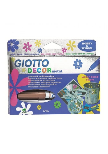 Giotto Decor Metalik Boya Askılı 5 Renk Set
