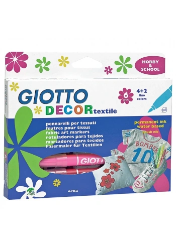 Giotto Keçeli Boya Kalemi Tekstil 6 Renk 494800