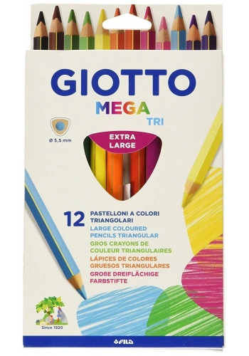 Giotto Mega Tri Asklılı Paket 12 Renk Set