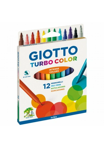 Giotto Turbo Color Keçeli Boya Kalemi 12 Renk