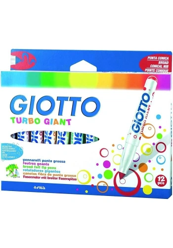 Giotto Turbo Giant Keçeli Kalem 12 Renk