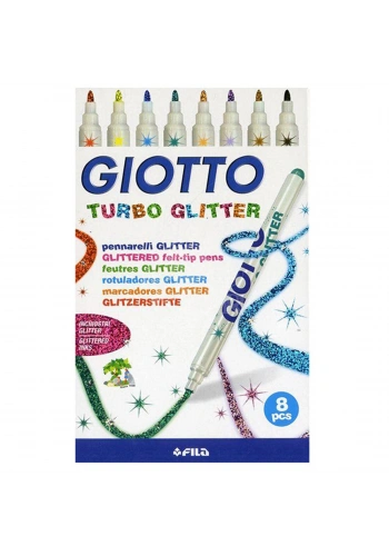 Giotto Turbo Glitter - Simli Keçeli Kalem 8 Renk