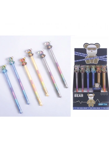 Gıpta Jel Kalem-bear Raınbow Renkli 24 Lü