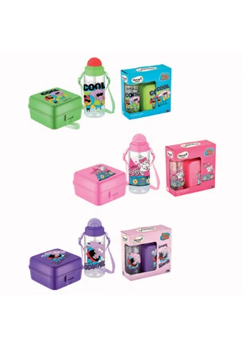 Gıpta Kral Şakir Beslenme Kabı-Pipetli Tritan Matara Set