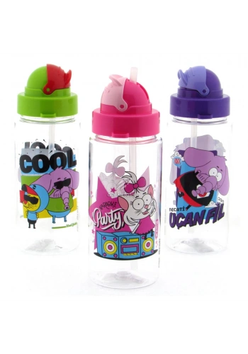 Gıpta Matara Kral Şakir Desenli Pipetli Tritan 500 CC K222027