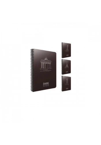 Gıpta Not Defteri Dark Spiralli Plastik Kapak Çizgisiz 50 YP 12x17 2674