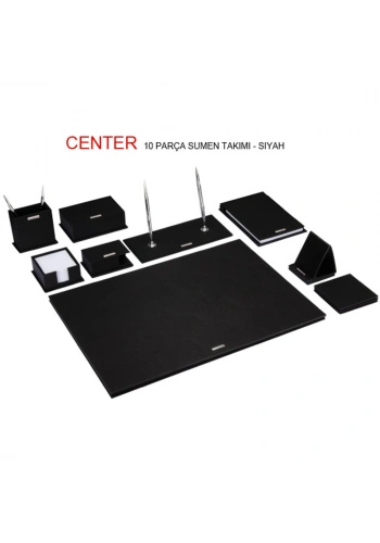 Gıpta Sümen Takımı 10 Parça Center Sade Siyah 7137
