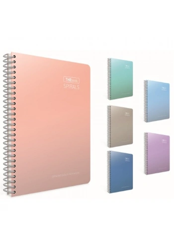 Gıpta Thebook spirals Spiralli Sert Kapak Defter 17x24-100 YP Çizgili