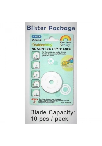 Golden Way 45mm Maket Bıçağı Yedeği 10lu Blister
