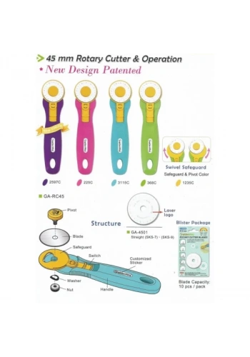 Golden Way Yuvarlak Maket Bıçağı 45mm