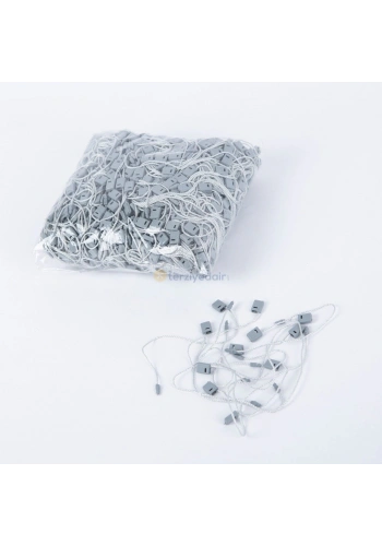 Gri Kilitli Etiket İpi