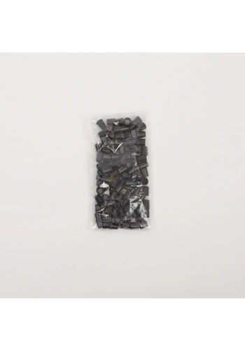 Gümüş Bağ Ucu 100 Adet Siyah