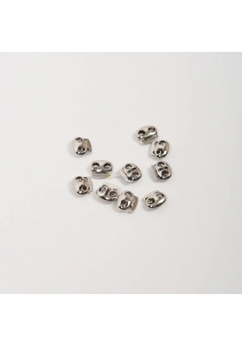 Gümüş Yassı Yaylı Stoper 10 Adet