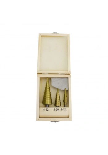 Hainz Köln Kademeli Delme Panç Ahşap Kutulu (3 Parça)