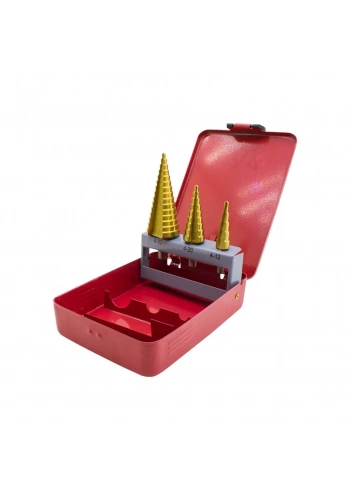 Hainz Köln Kademeli Delme Panç Metal Kutulu (3 Parça)