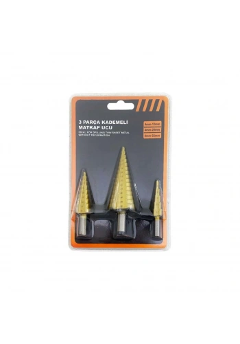 Hainz Köln Kademeli Delme Panç Plastik Blister (3 Parça)