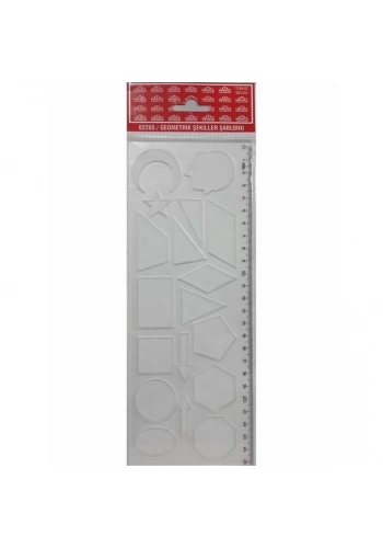 Hatas Geometrik Şekiller Şablonu 25 Cm.