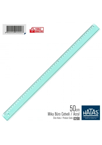 Hatas Mika Büro Cetveli 50cm Akrilik
