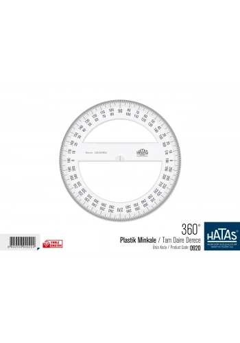 Hatas Minkale Tam Daire İletki Şeffaf 360° 15cm